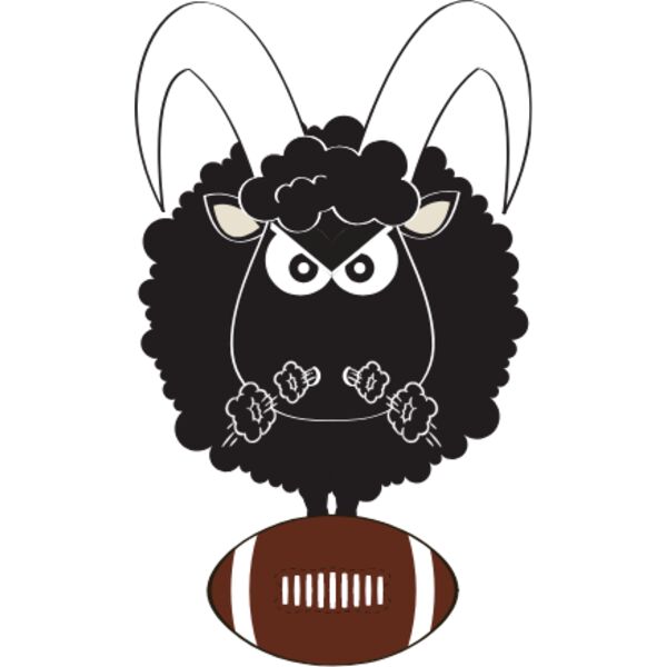 Rugby sheep angry white horns Thumbnail